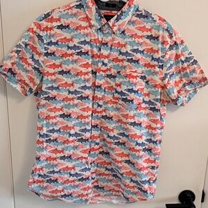 J.Crew Short-sleeve Salmon print Slim casual shirt